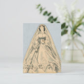 Jenny Lind Paper Doll Bridal Gown Briefkaart (Staand voorkant)