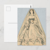 Jenny Lind Paper Doll Bridal Gown Briefkaart (Voorkant / Achterkant)
