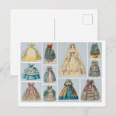 Jenny Lind Papier Doll Jurken Briefkaart (Voorkant / Achterkant)