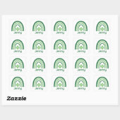 Jenny Name Clover Boho Rainbow Vierkante Sticker (Vel)