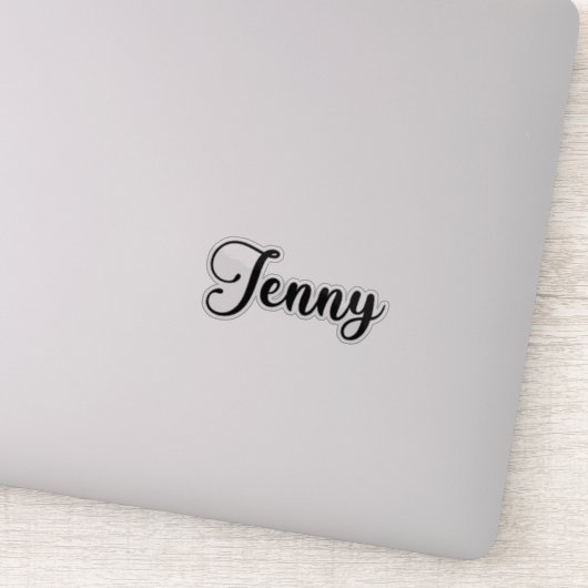 Jenny Name - Handgeschreven kalligrafie Sticker (Detail)