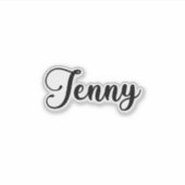 Jenny Name - Handgeschreven kalligrafie Sticker (Voorkant)