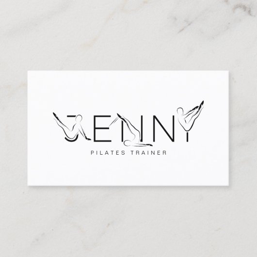 JENNY Name Pilates Instructor Visitekaartje (Voorkant)