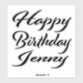 Jenny Name Vorname black Sticker Geburtstag (Vel)
