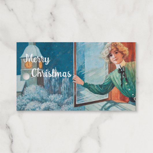  Jenny Nyström Custom Merry Christmas Cadeaulabels (Achterkant (horizontaal))