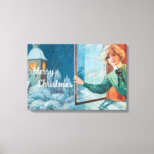 Jenny Nyström Custom Merry Christmas Canvas Afdruk (Voorkant)