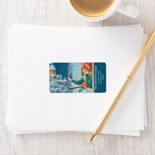  Jenny Nyström Custom Merry Christmas Etiket (Insitu)