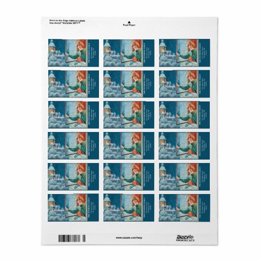  Jenny Nyström Custom Merry Christmas Etiket (Full Sheet)