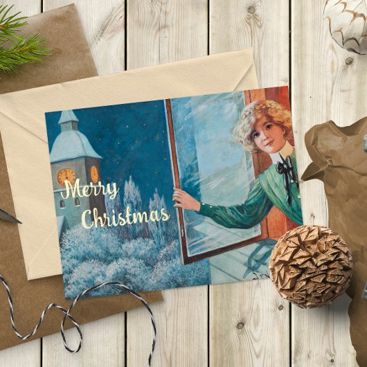  Jenny Nyström Custom Merry Christmas Folie Wenskaart