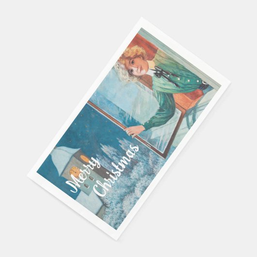  Jenny Nyström Custom Merry Christmas Servet (Hoek)