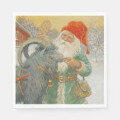 Jenny Nystrom - De geslede geit - Kerstmis Servet (Voorkant)