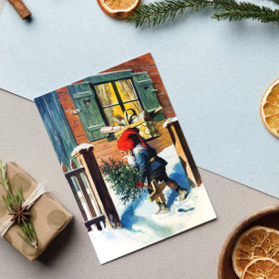 Jenny Nyström Gnome Zweedse kerstboom Feestdagenkaart
