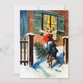 Jenny Nyström Gnome  Zweedse kerstboom Feestdagenkaart (Voorkant)