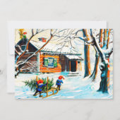 Jenny Nyström Gnome  Zweedse kerstboom Feestdagenkaart (Voorkant)