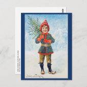 Jenny Nystrom - Jongen met kerstboom Briefkaart (Voorkant / Achterkant)