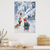 Jenny Nyström Kinderen die 1910 Winter XL Poster (Keuken)