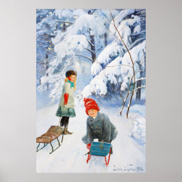 Jenny Nyström Kinderen die 1910 Winter XL Poster