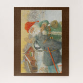Jenny Nystrom, Santa en de Sled Goat - Kerstmis Legpuzzel (Verticaal)