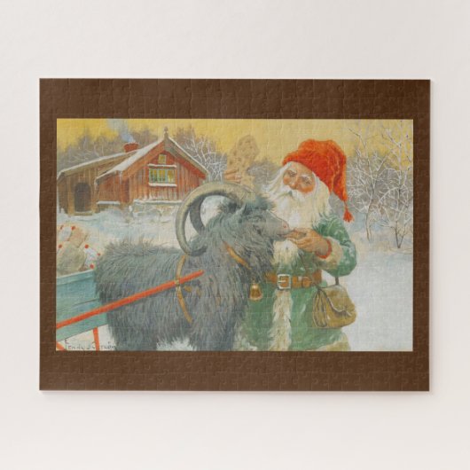 Jenny Nystrom, Santa en de Sled Goat - Kerstmis Legpuzzel (Horizontaal)
