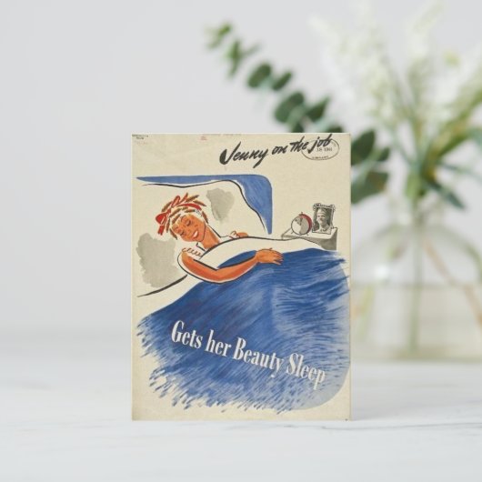 Jenny op de baan krijgt haar schoonheid in slaap-V Briefkaart (Staand voorkant)