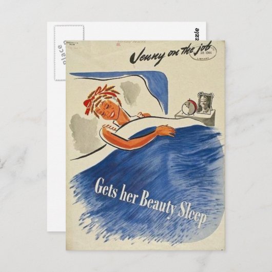 Jenny op de baan krijgt haar schoonheid in slaap-V Briefkaart (Voorkant / Achterkant)