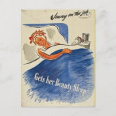 Jenny op de baan krijgt haar schoonheid in slaap-V Briefkaart (Voorkant)