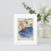 Jenny op de baan laat haar schoonheid slapen briefkaart (Staand voorkant)