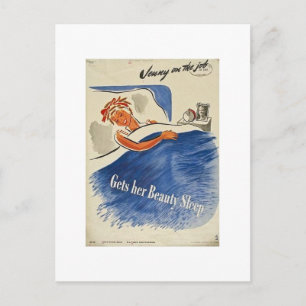 Jenny op de baan laat haar schoonheid slapen briefkaart