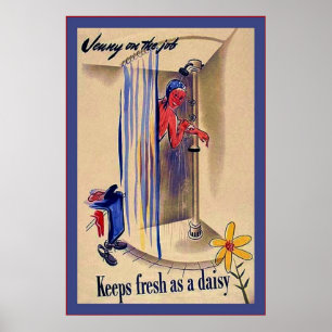 Jenny over de baan~ Tweede Wereldoorlog Poster