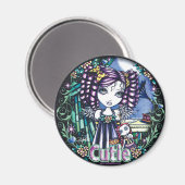 Jenny schattig rag pop engel magneet (Voorkant / Achterkant)