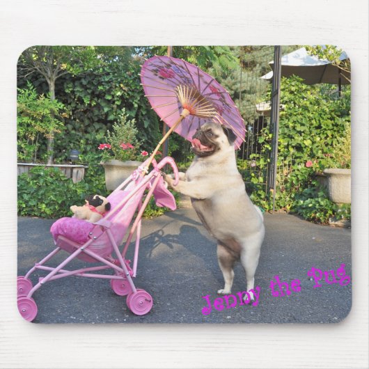 Jenny The Pug - Muismat (Voorkant)