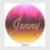 Jenny Vorname Name golden pink Aufkleber Sticker (Vel)