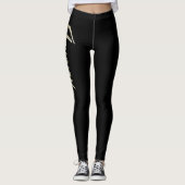 Jenny white gold Handwriting Hose Leggings (Voorkant)