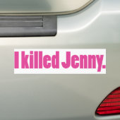 JennyPink Bumpersticker (Op auto)