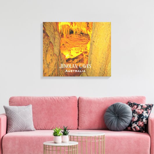 Jenolan Caves limestone groves Australië Canvas Afdruk (Insitu (Woonkamer))