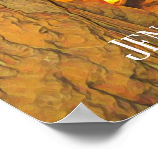 Jenolan Caves limestone groves Australië Poster (Hoek)