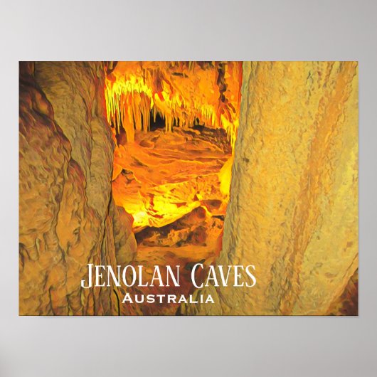 Jenolan Caves limestone groves Australië Poster (Voorkant)