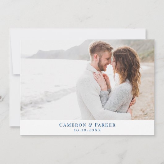 Jensen Beach FL Kaart Elegante Navy Blue Wedding (Achterkant)