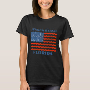 Jensen Beach Florida Antieke Visserij Amerikaanse T-shirt