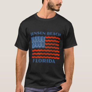 Jensen Beach Florida Antieke Visserij Amerikaanse  T-shirt