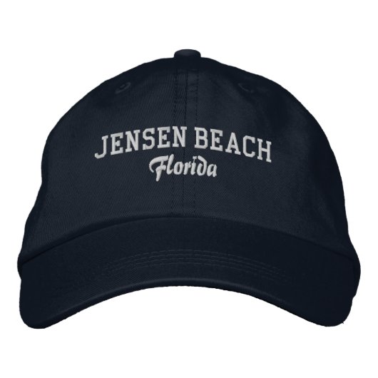 Jensen Beach Florida geborduurde honkbalhoed Pet (Voorkant)