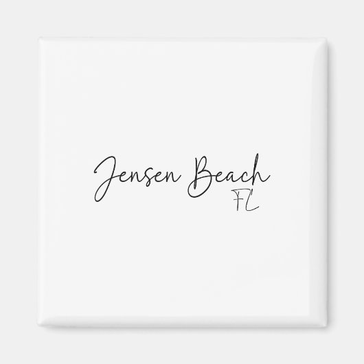 Jensen Beach Florida Retro Magneet (Voorkant)