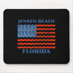 Jensen Beach Florida Vintage Vissen Amerikaanse Vl Muismat