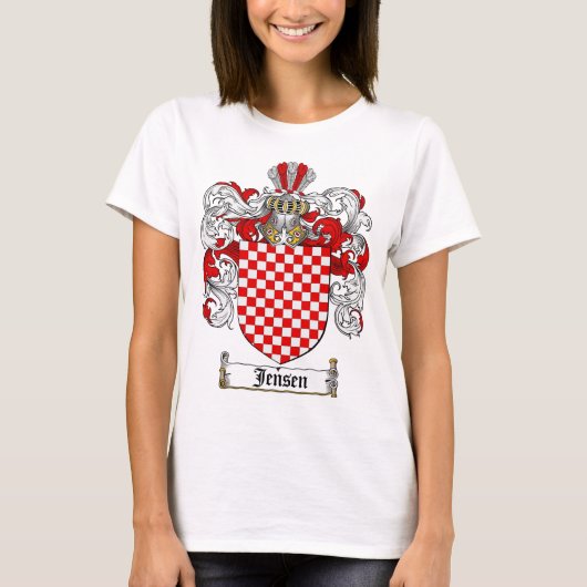JENSEN FAMILY CREST - JENSEN COAT OF ARMS T-SHIRT (Voorkant)