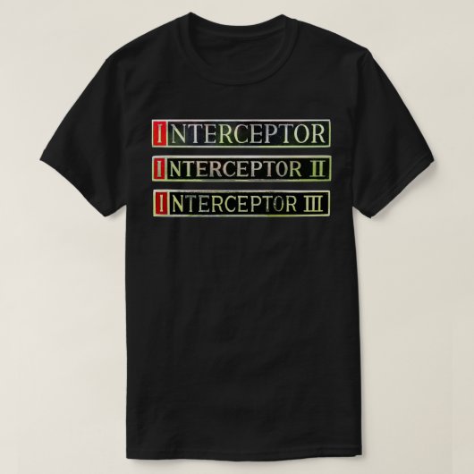 Jensen Interceptor 1960s1970s klassieke badges T-shirt (Design voorkant)