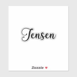 Jensen Naam - Handgeschreven kalligrafie Sticker