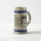 Jensen wapen op een stein bierpul (Voorkant rechts)