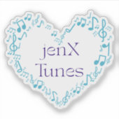 jenX Tunes Officiële Merch Sticker (Voorkant)