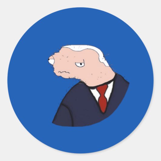 Jeo Boden Ultimate Meme (blauw) Ronde Sticker (Voorkant)