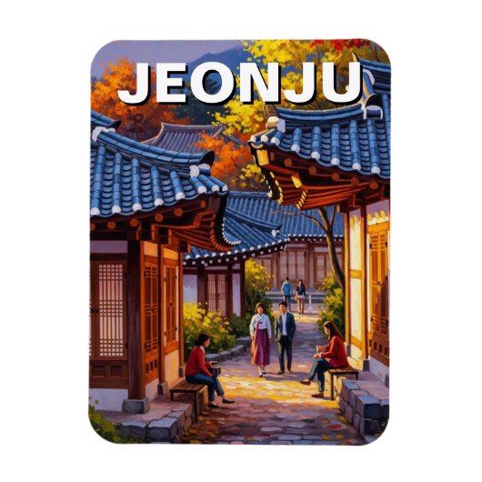Jeonju Hanok-dorp Zuid-Korea Magneet (Verticaal)